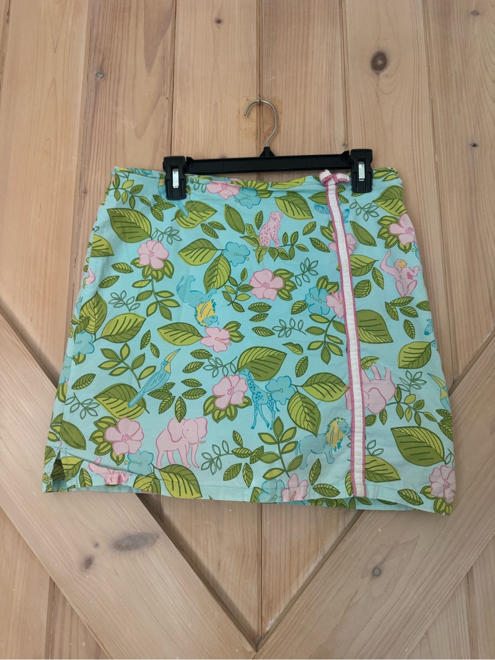 Tahiti Sweetie Aqua Tropical Animal Print Golf Tennis Skort Size 4
